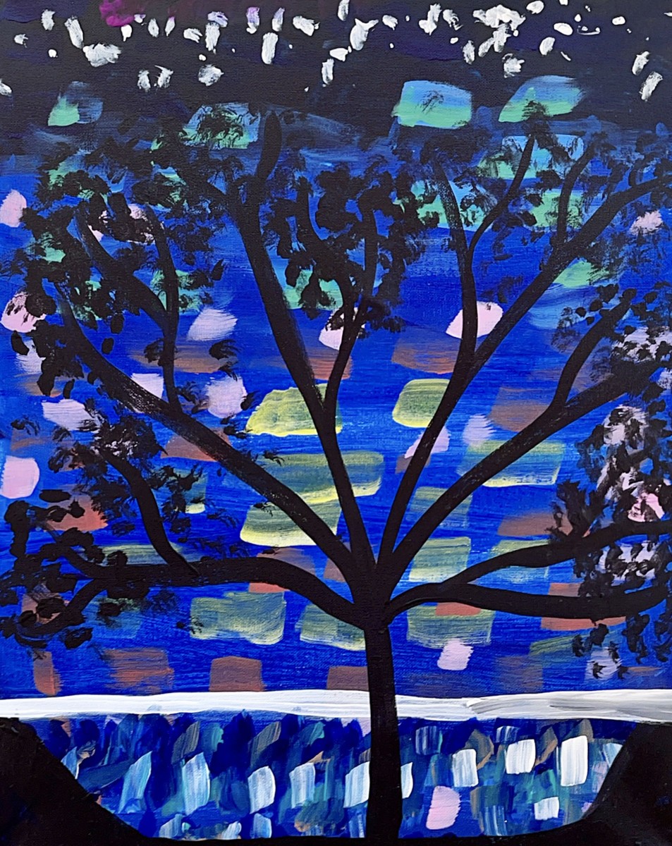 Tree Under the Night Sky