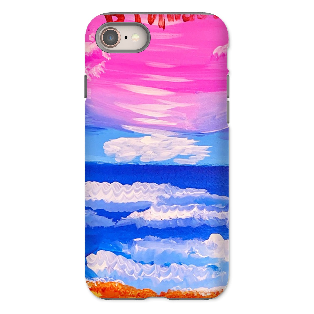 Waves on a Sandy Beach Tough Phone Case