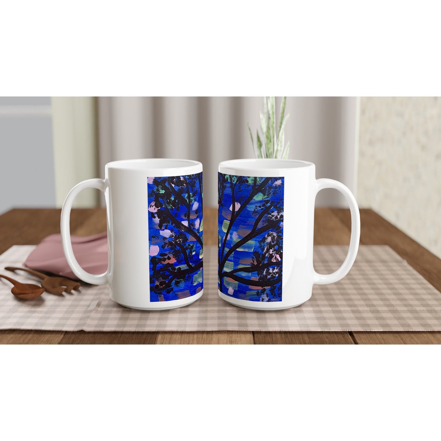 Starry Night - White 15oz Ceramic Mug