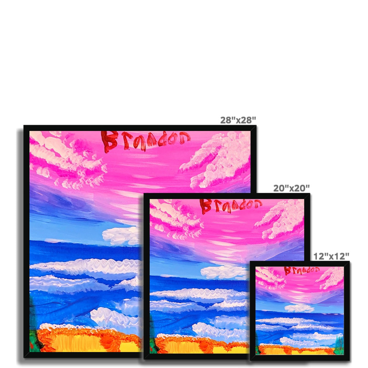 Waves on a Sandy Beach Framed Print