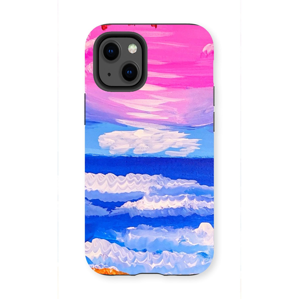 Waves on a Sandy Beach Tough Phone Case