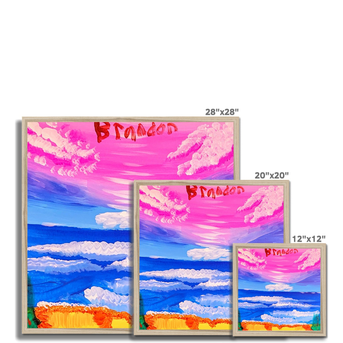 Waves on a Sandy Beach Framed Print