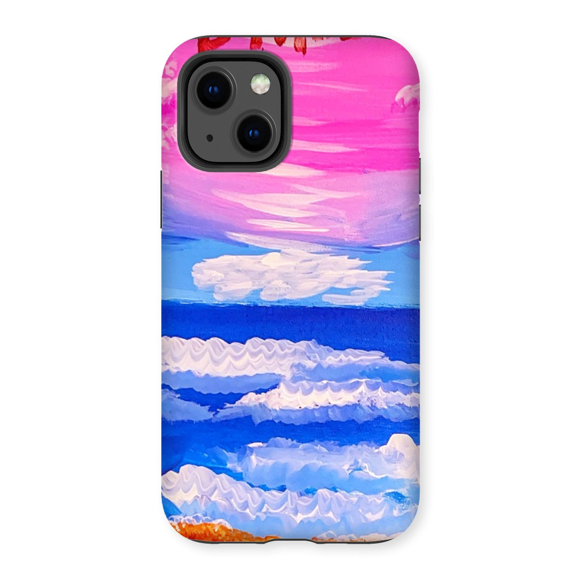 Waves on a Sandy Beach Tough Phone Case