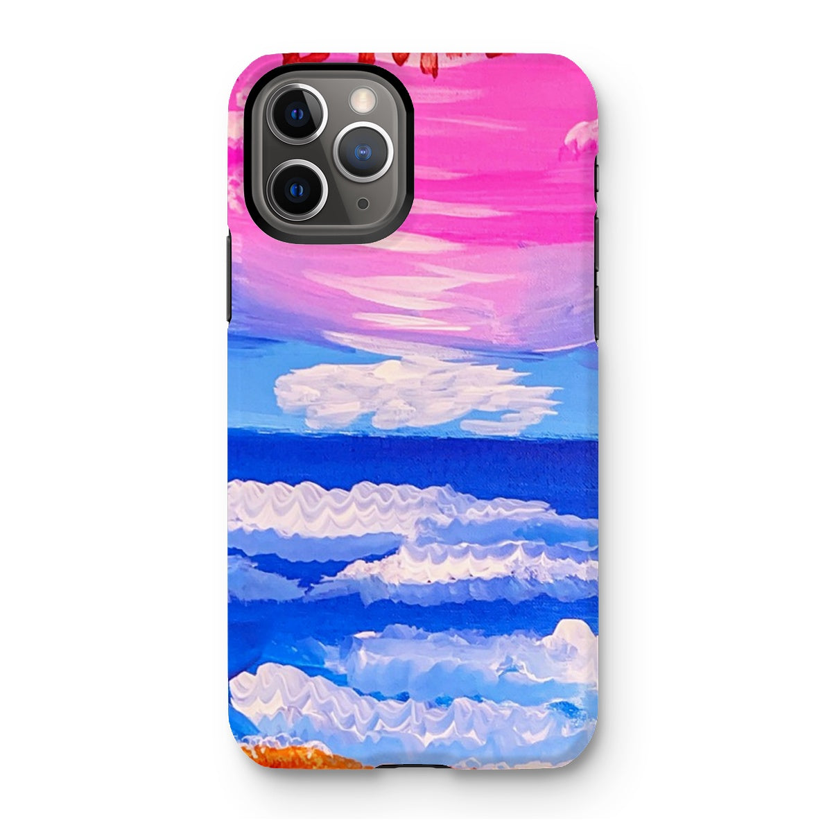 Waves on a Sandy Beach Tough Phone Case