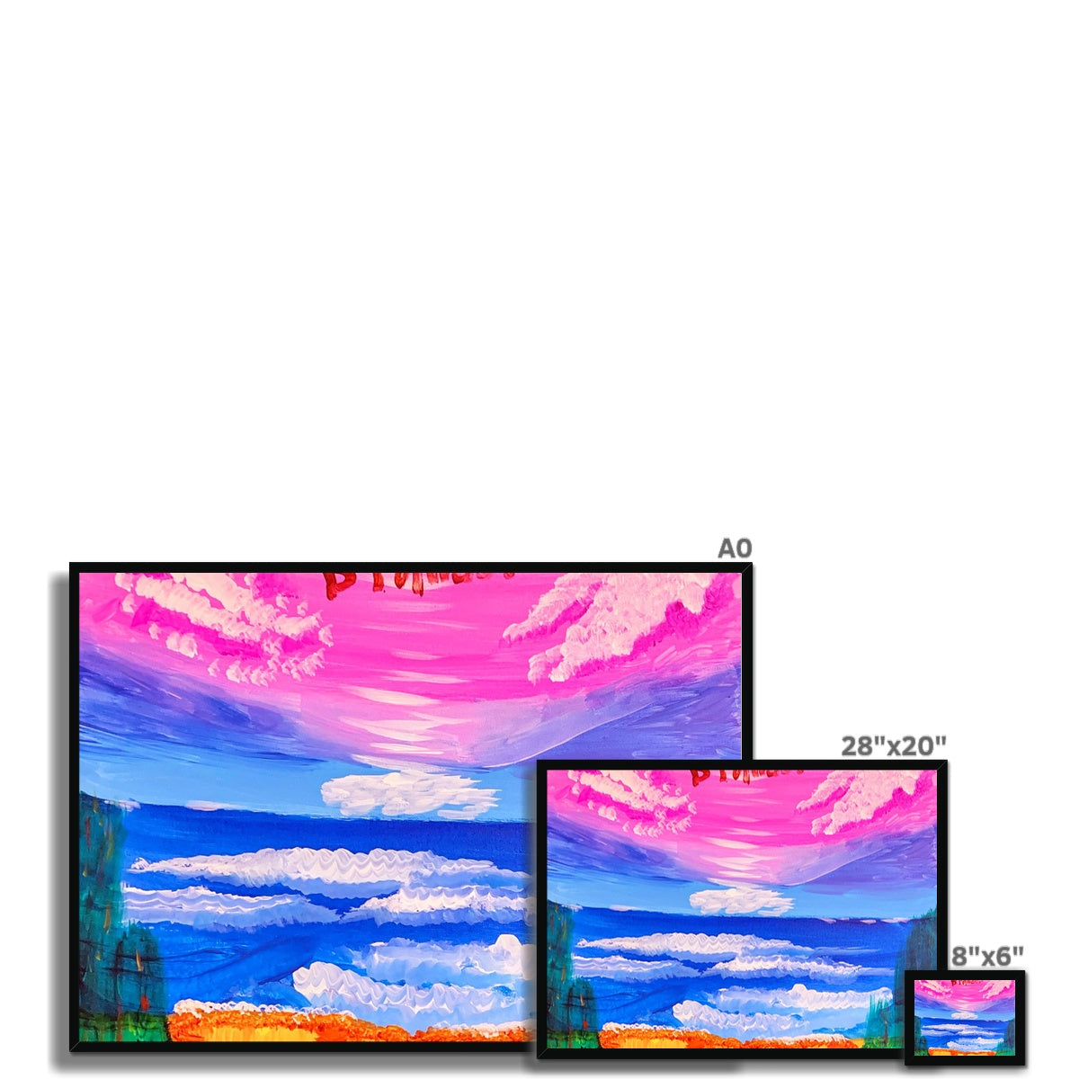 Waves on a Sandy Beach Framed Print