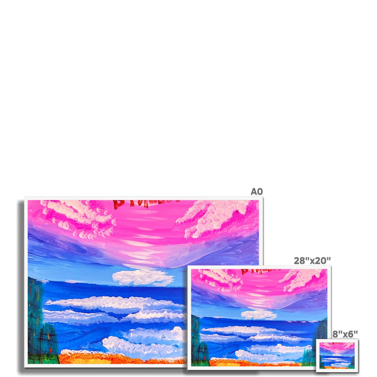 Waves on a Sandy Beach Framed Print