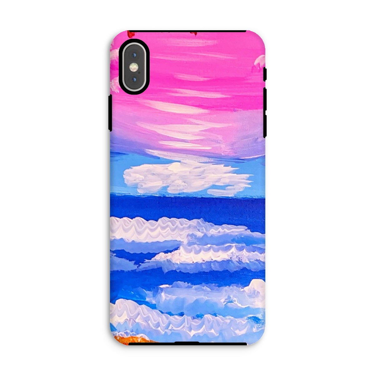 Waves on a Sandy Beach Tough Phone Case