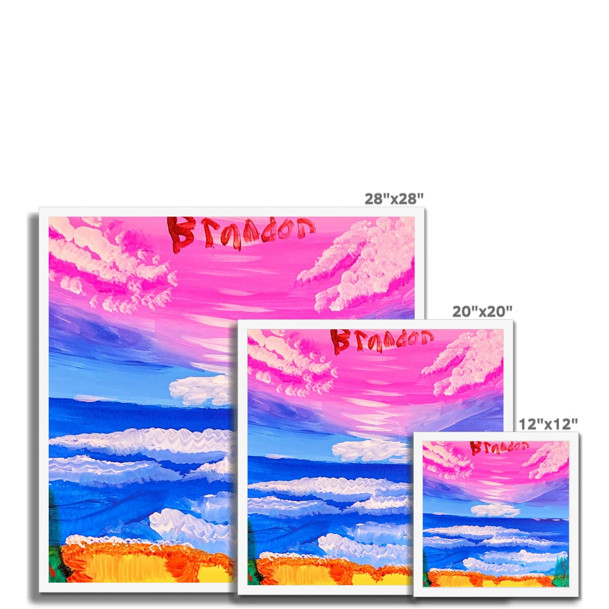 Waves on a Sandy Beach Framed Print