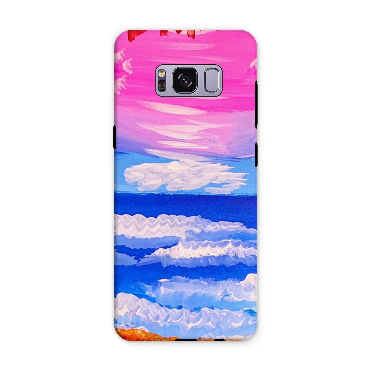 Waves on a Sandy Beach Tough Phone Case