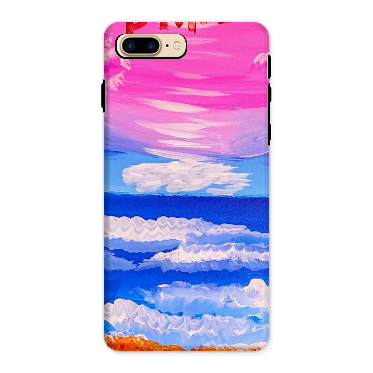 Waves on a Sandy Beach Tough Phone Case