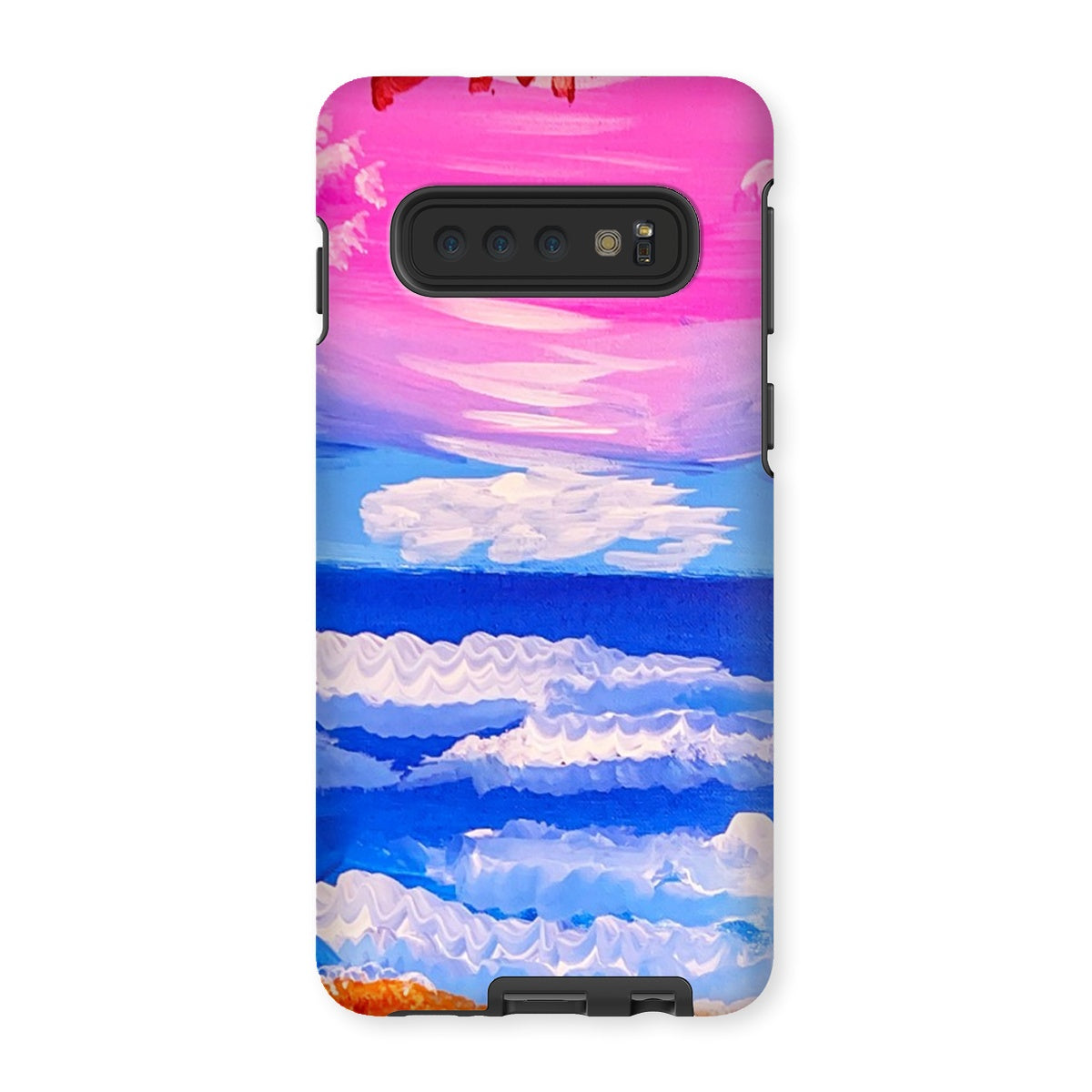 Waves on a Sandy Beach Tough Phone Case