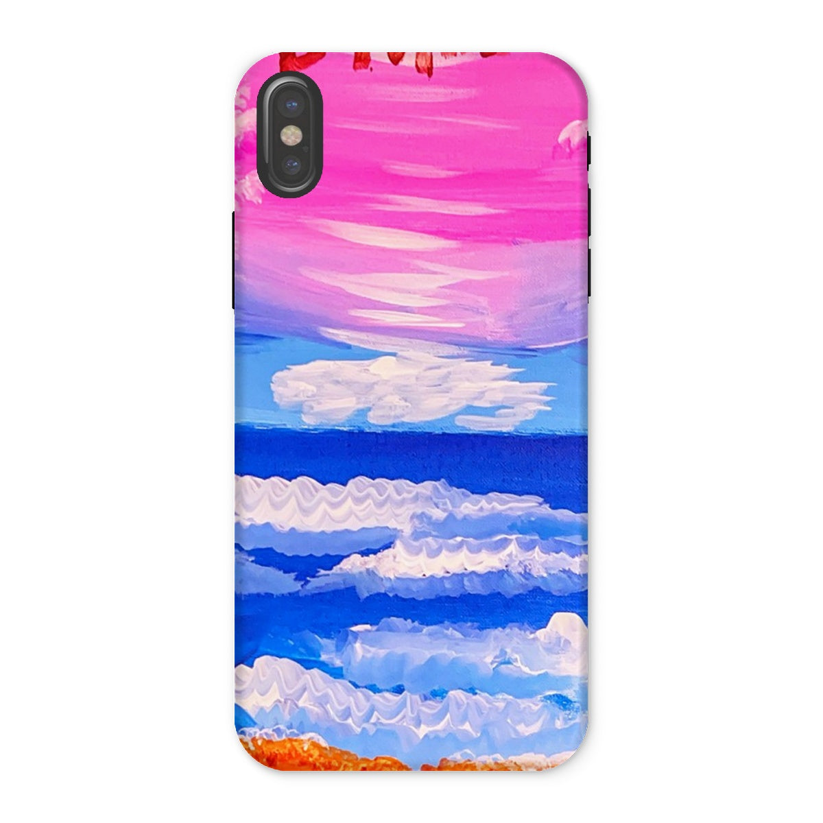 Waves on a Sandy Beach Tough Phone Case