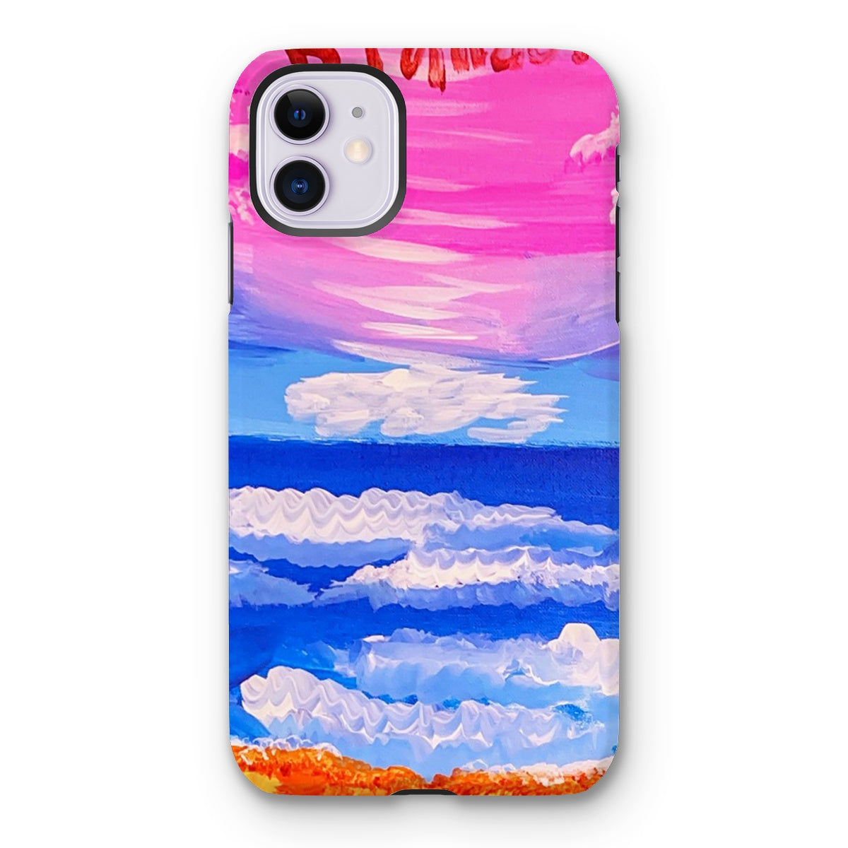 Waves on a Sandy Beach Tough Phone Case