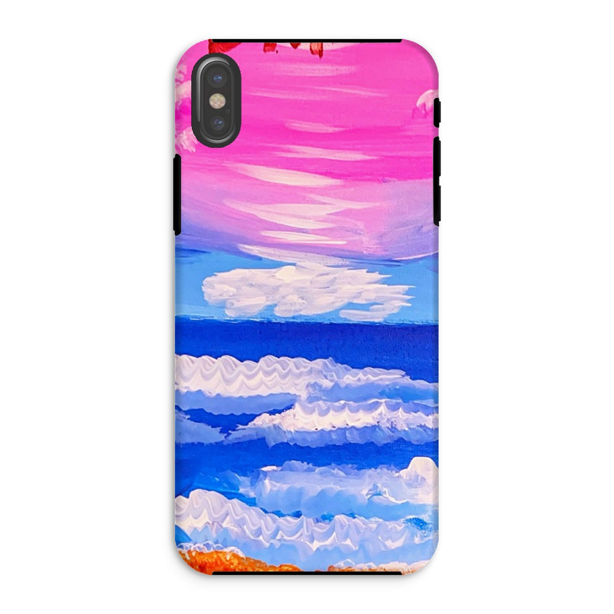 Waves on a Sandy Beach Tough Phone Case