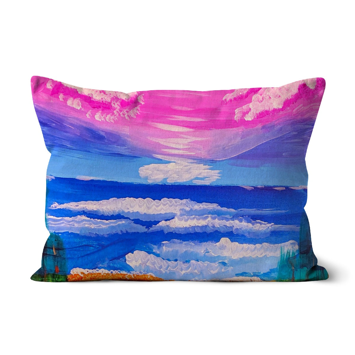 Waves on a Sandy Beach Cushion