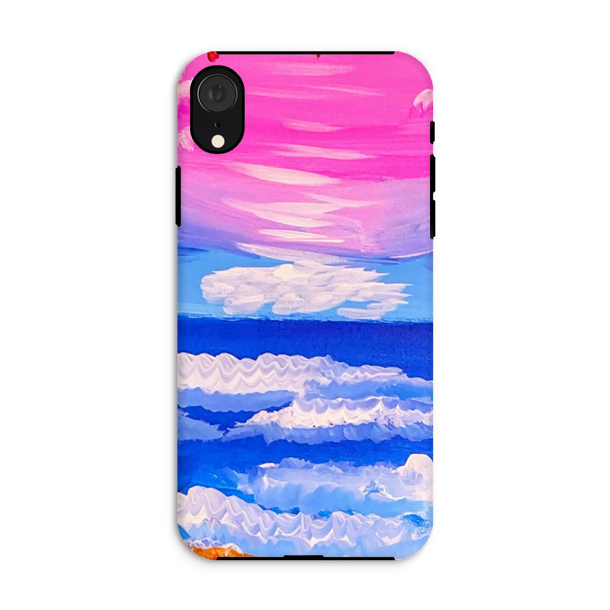 Waves on a Sandy Beach Tough Phone Case
