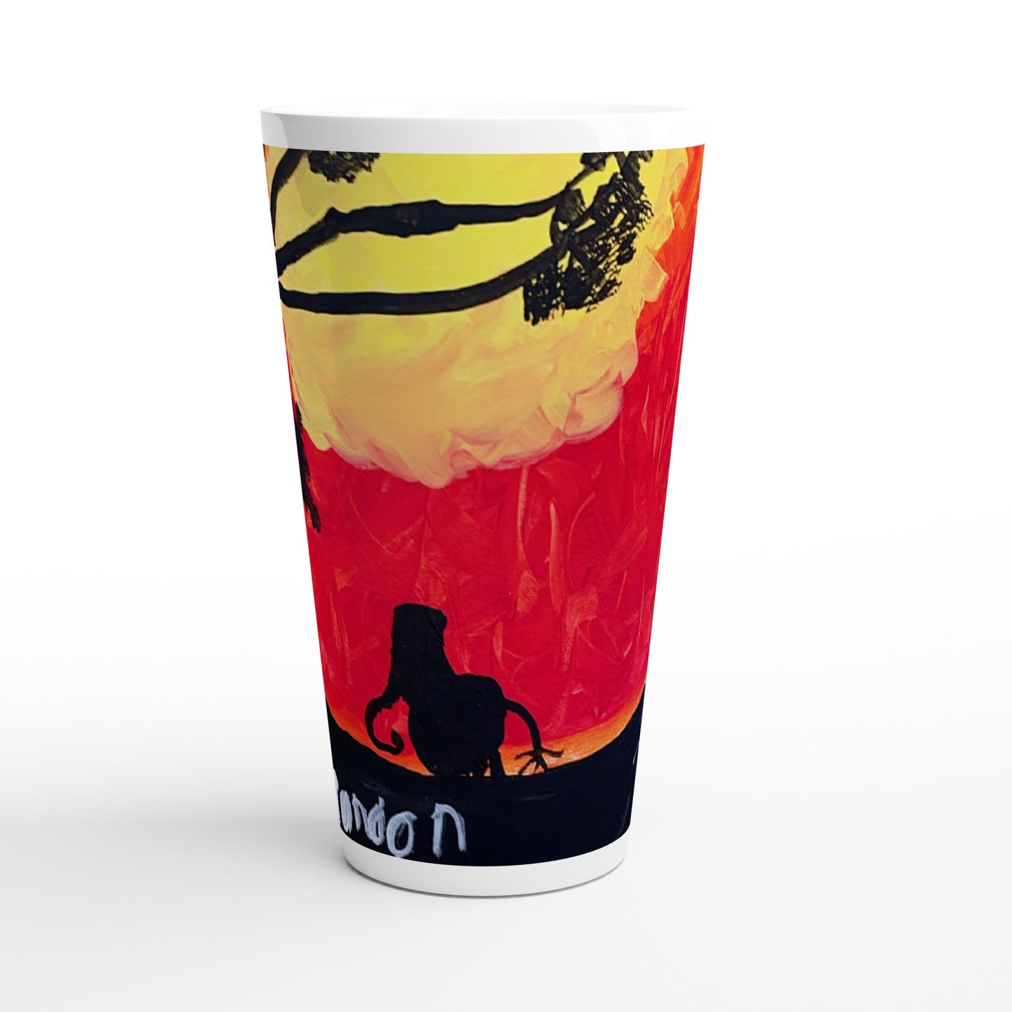Safari Sunset -- Latte 17oz Ceramic Mug