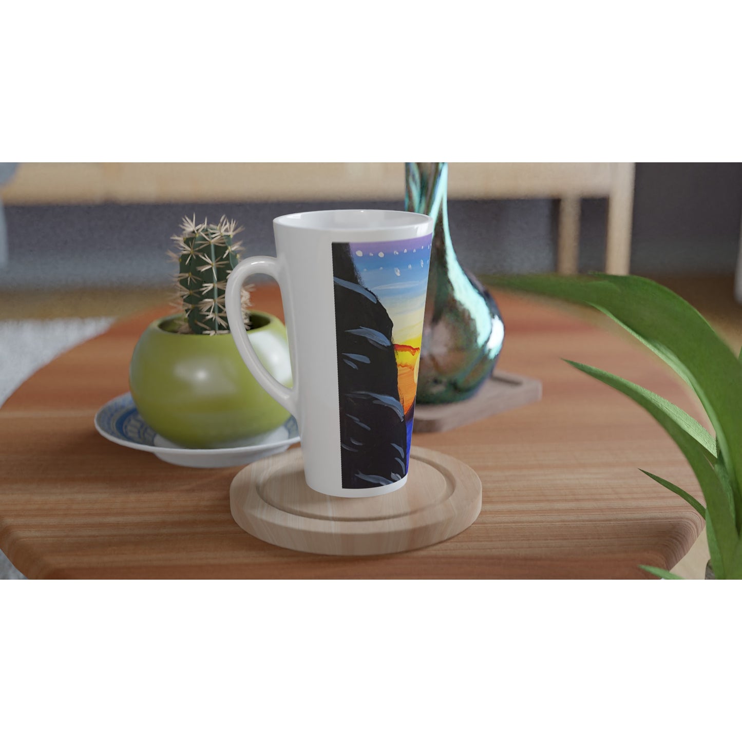 Setting Sun -- Latte 17oz Ceramic Mug