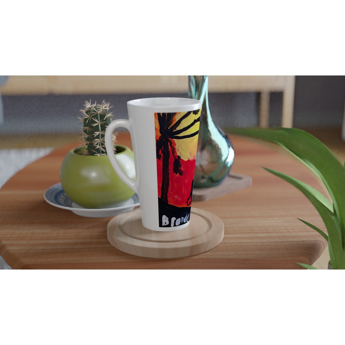 Safari Sunset -- Latte 17oz Ceramic Mug