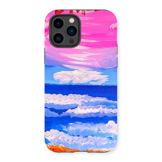 Waves on a Sandy Beach Tough Phone Case
