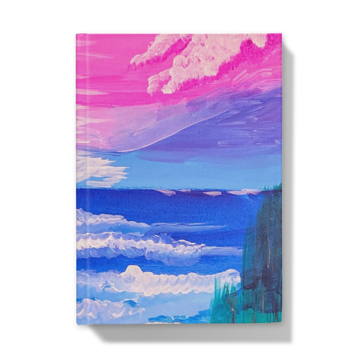 Waves on a Sandy Beach Hardback Journal