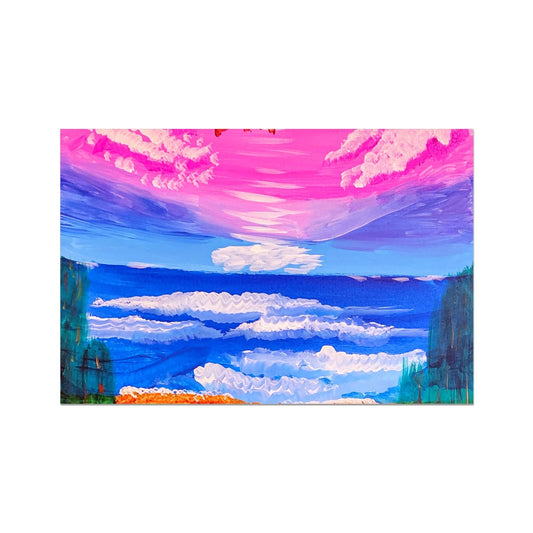 Waves on a Sandy Beach Hahnemühle Photo Rag Print