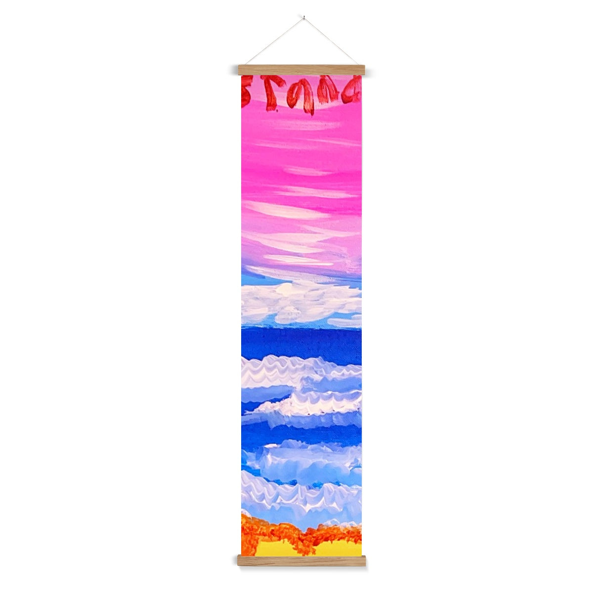 Waves on a Sandy Beach Wall Height Chart