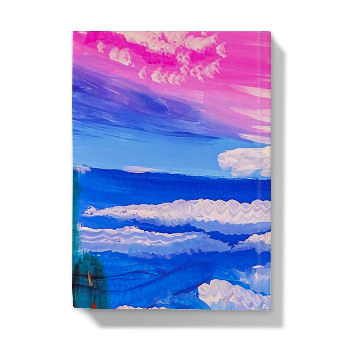 Waves on a Sandy Beach Hardback Journal