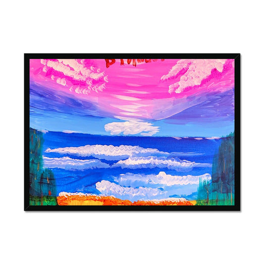 Waves on a Sandy Beach Framed Print