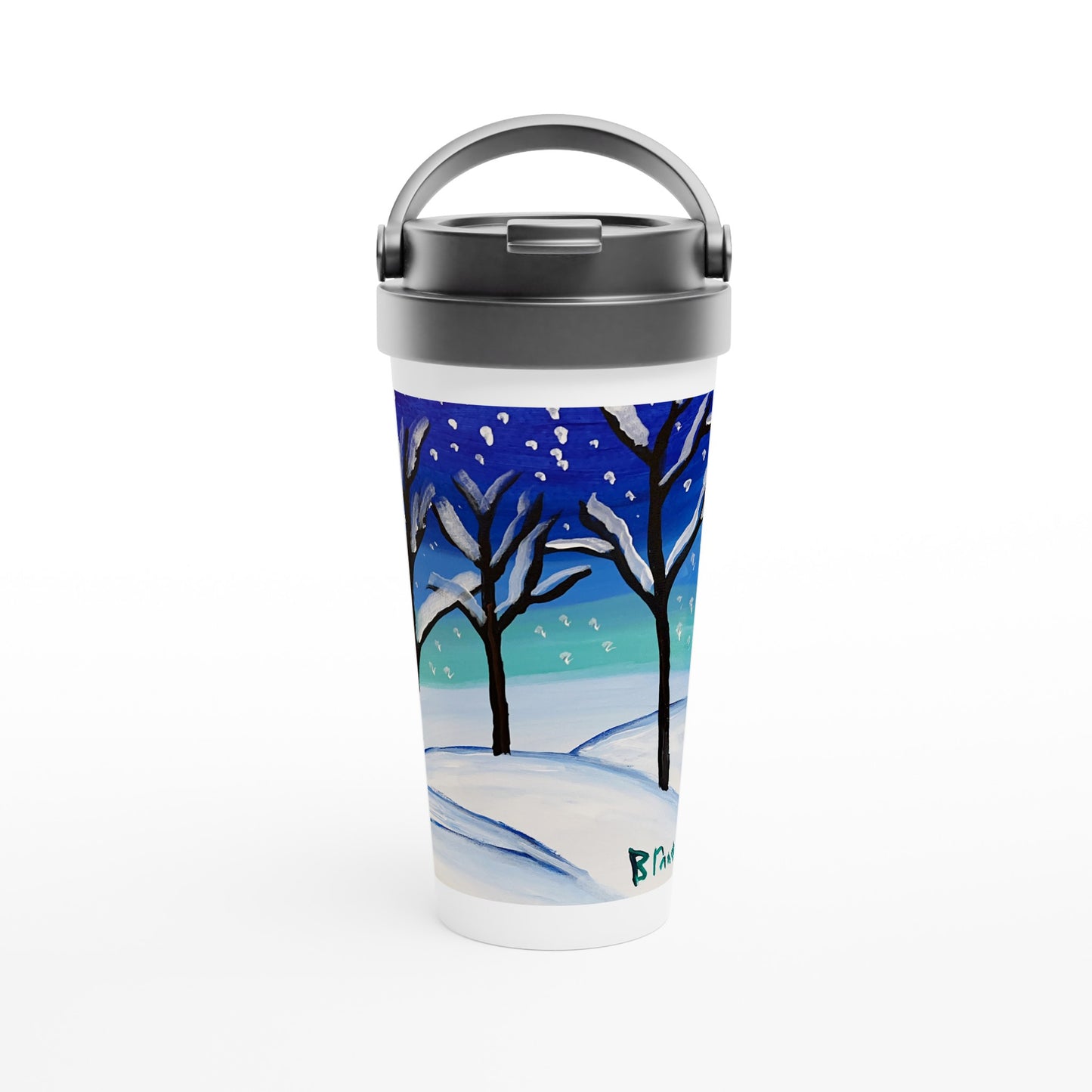 Snowy Knolls --15oz Stainless Steel Travel Mug