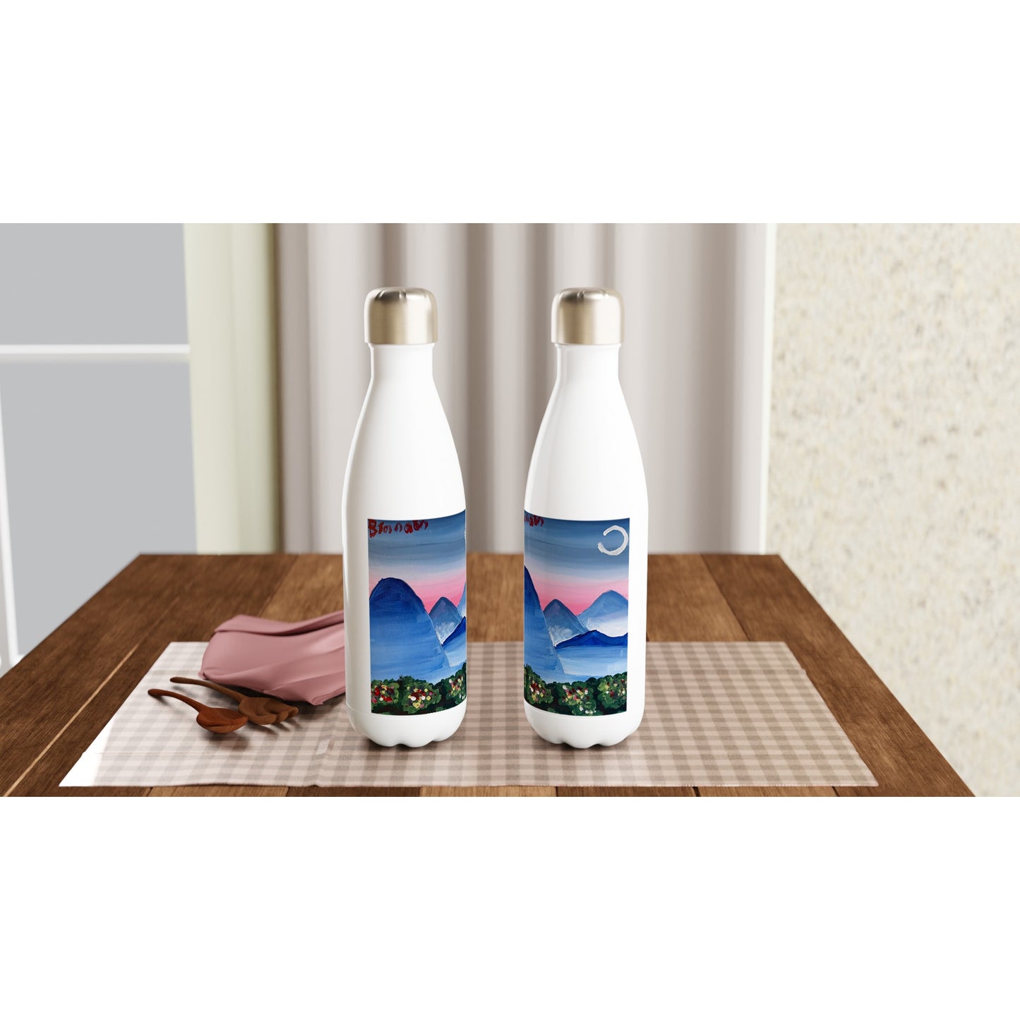 Spring Day -- White 17oz Stainless Steel Water Bottle