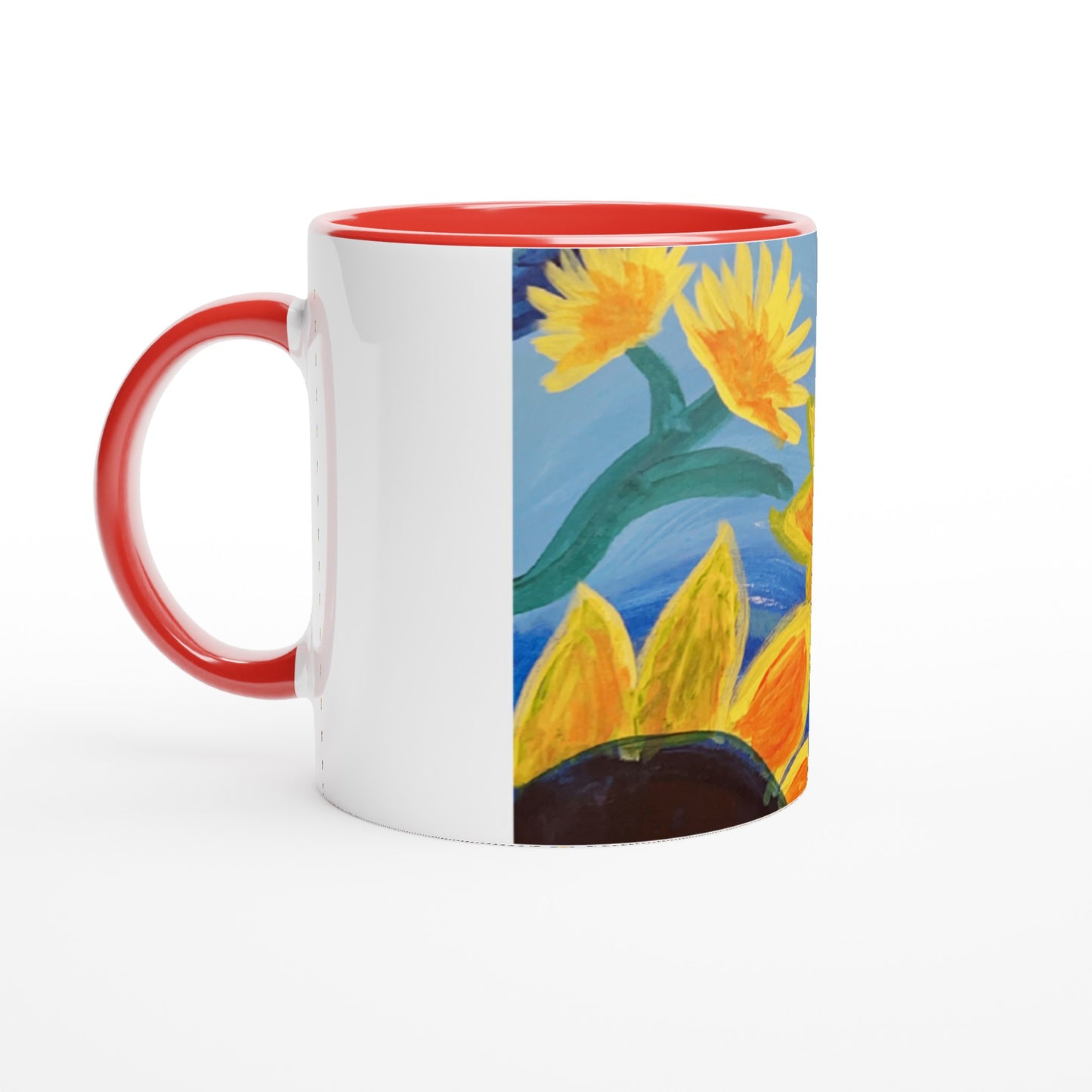 Sunflower -- 11oz Ceramic Mug with Color Inside