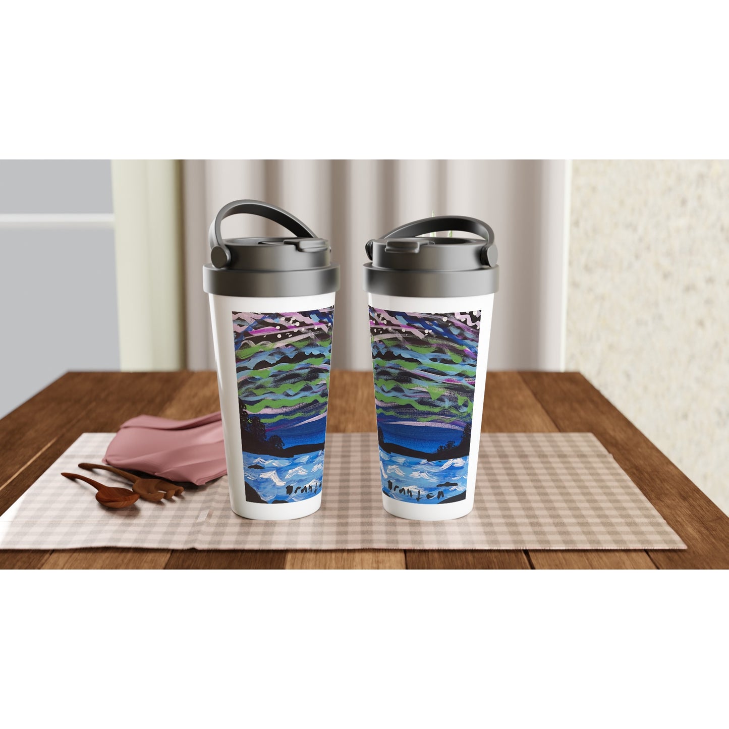 Glowing Sky -- 15oz Stainless Steel Travel Mug