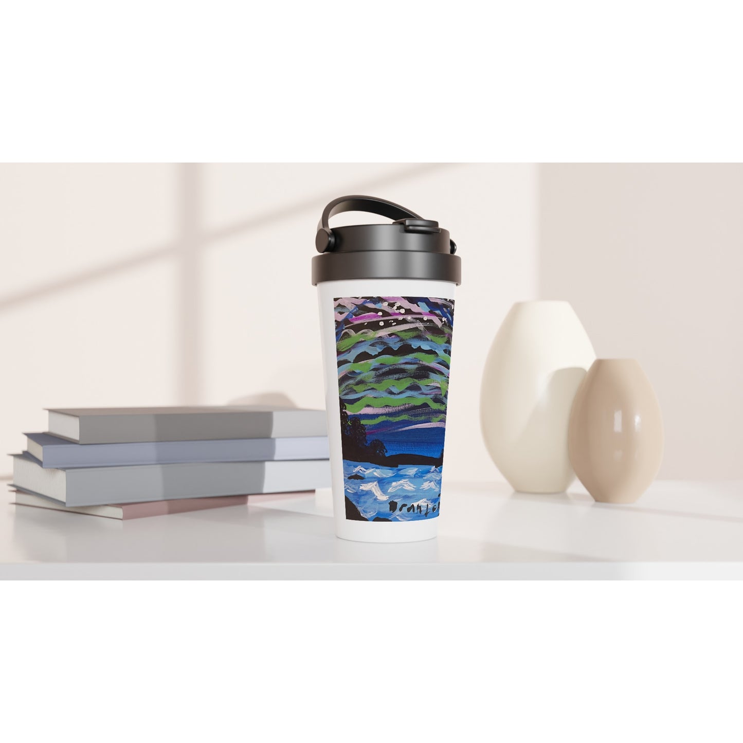 Glowing Sky -- 15oz Stainless Steel Travel Mug