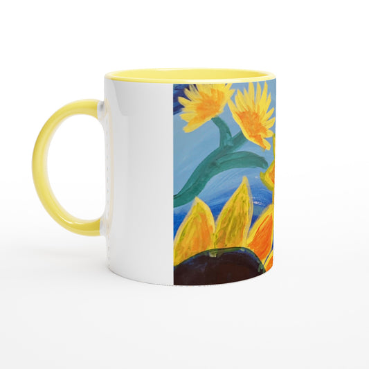 Sunflower -- 11oz Ceramic Mug with Color Inside