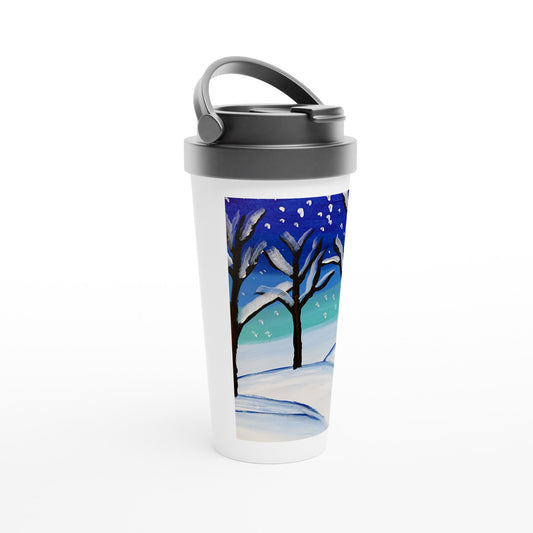 Snowy Knolls --15oz Stainless Steel Travel Mug