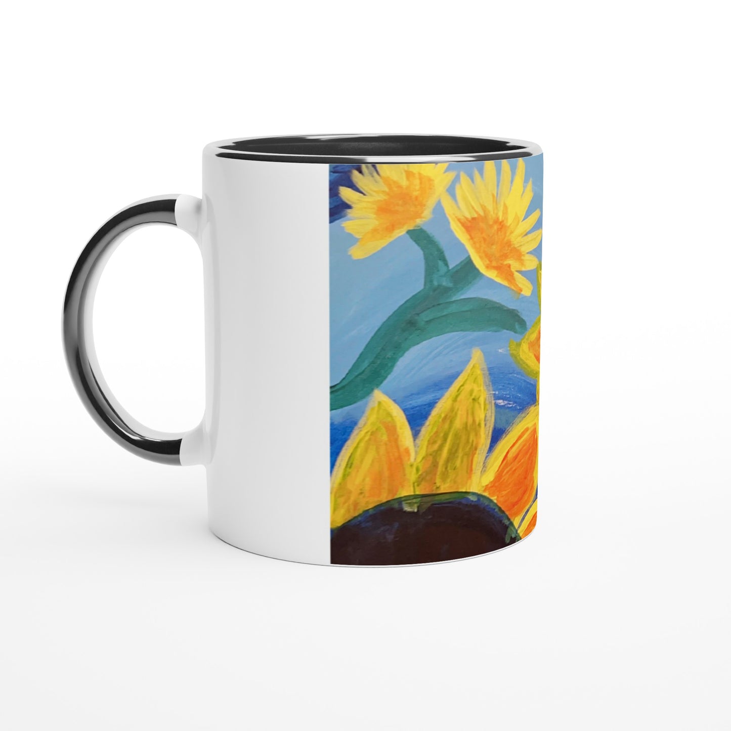 Sunflower -- 11oz Ceramic Mug with Color Inside