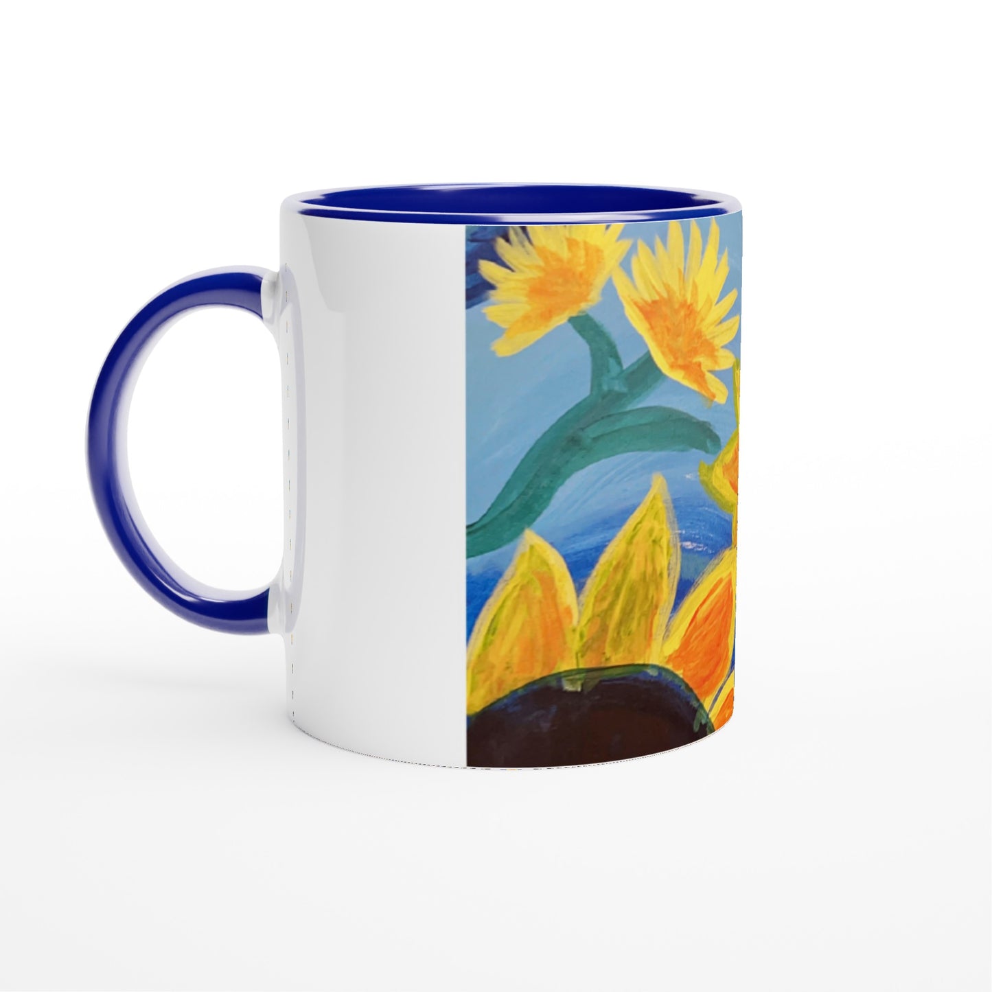 Sunflower -- 11oz Ceramic Mug with Color Inside