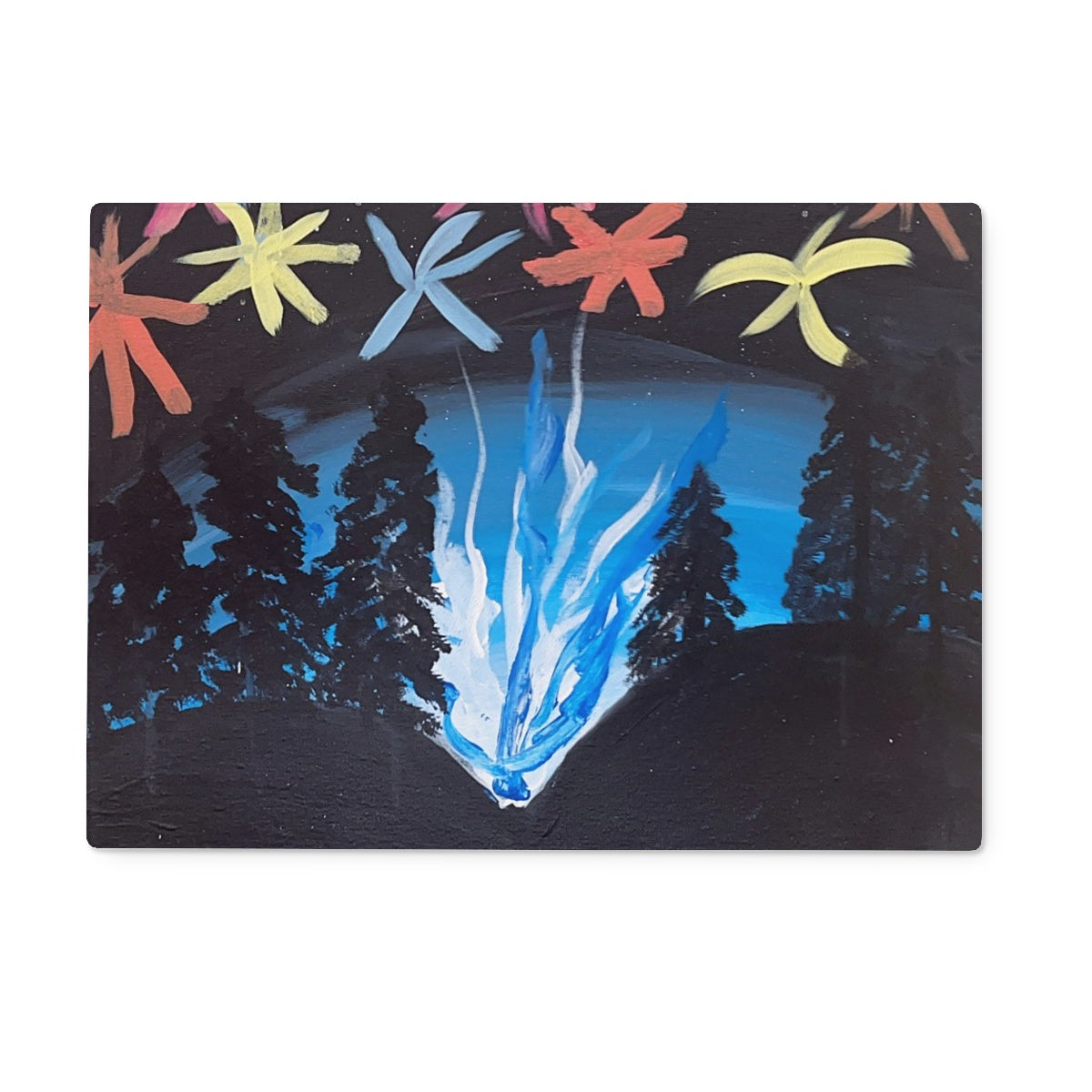 Rockets Burst Glass Chopping Board