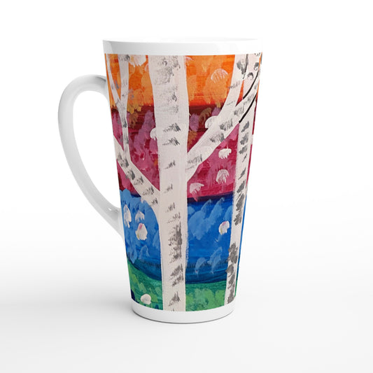 Bright Trees Latte 17oz Ceramic Mug