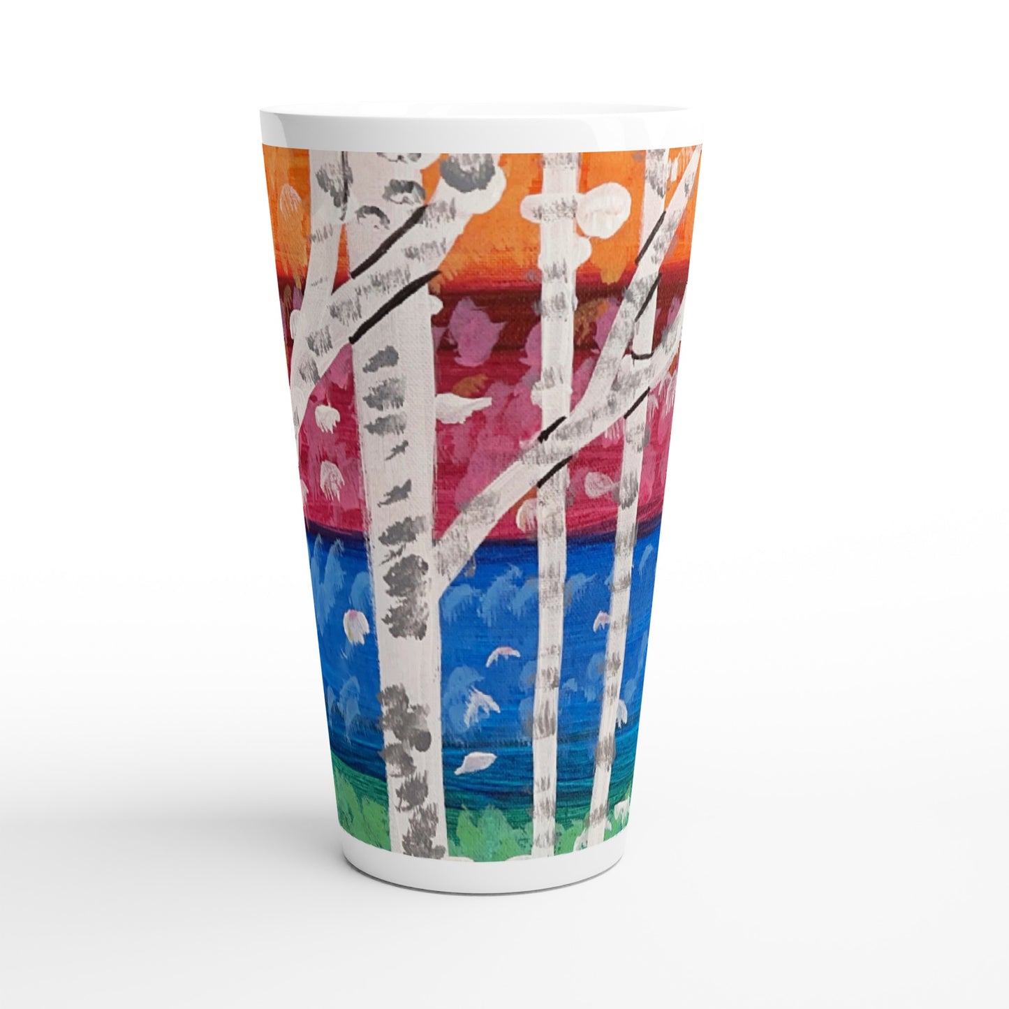 Bright Trees Latte 17oz Ceramic Mug