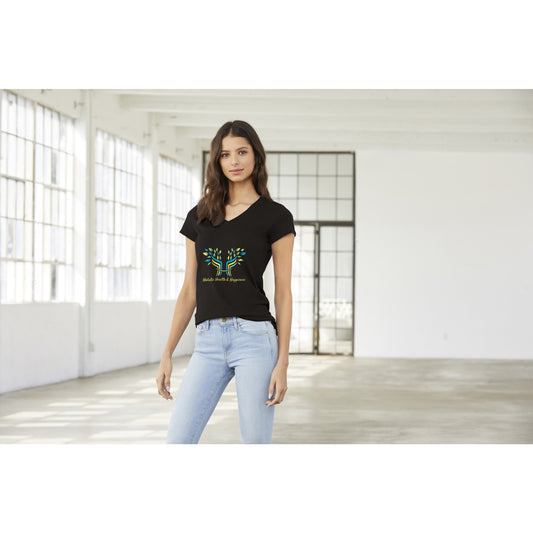 HHH Branded Premium Womens V-Neck T-shirt