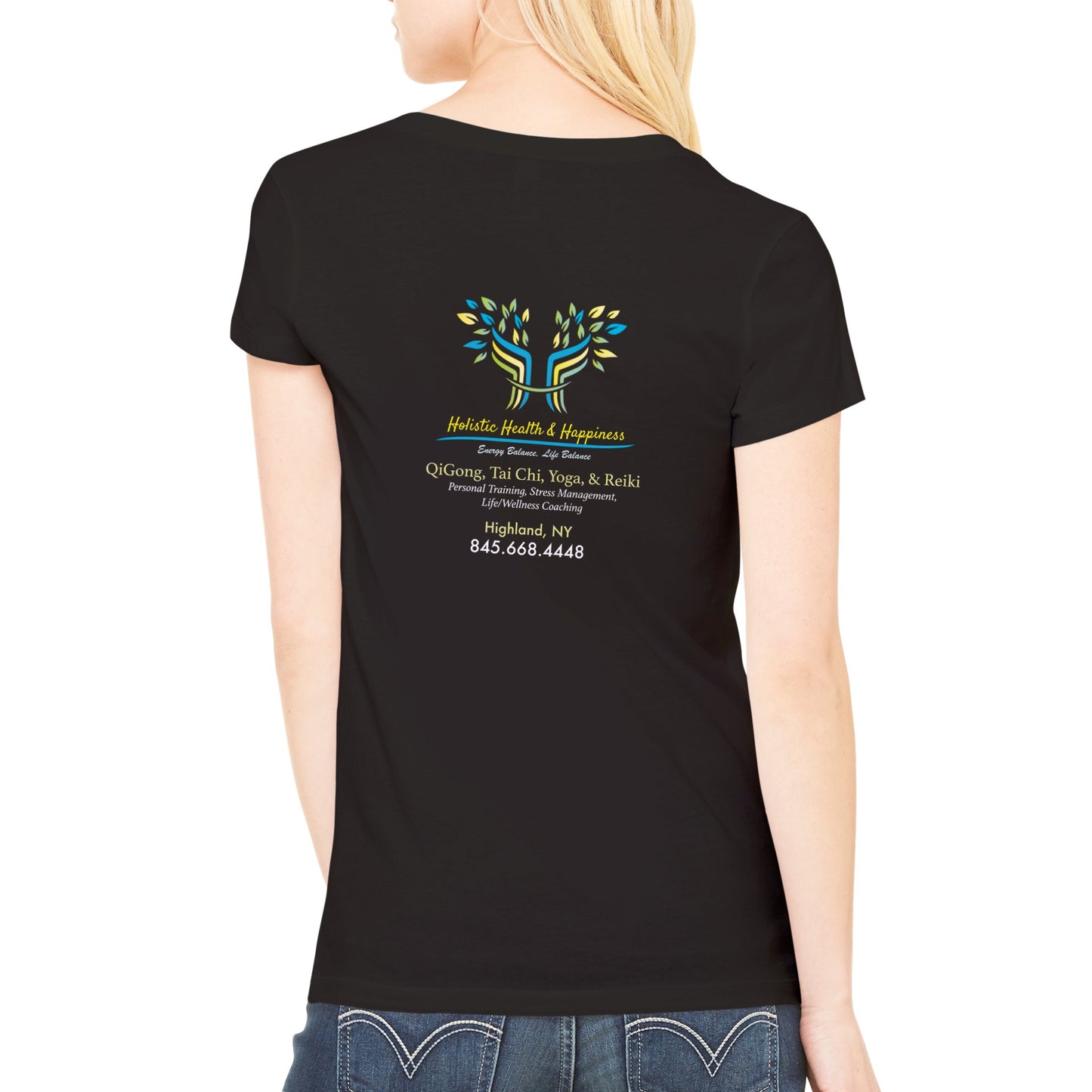 HHH Branded Premium Womens V-Neck T-shirt