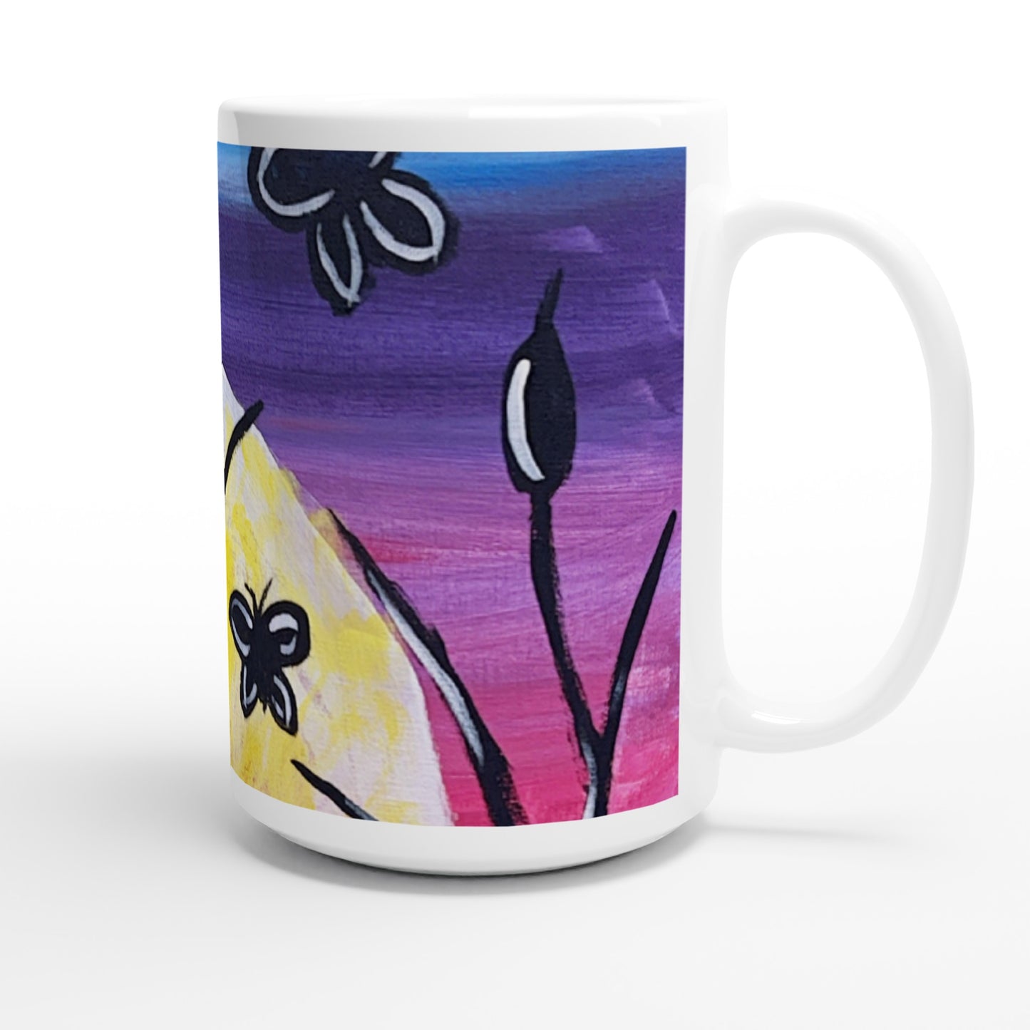 Spring White 15oz Ceramic Mug